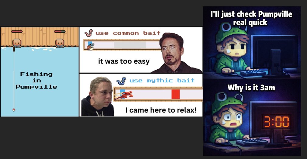 🏆 <a href="/PumpvilleWorld/">Pumpville</a>  Meme Competition 
WINNERS ANNOUNCED 🏆

The day has come. The memes have been judged.
The chaos has been tallied.
And today, 5 legends rise with their share of $PUMPVILLE.

💰 Prize Split
🥇 1st Place — 70,000 $PUMPVILLE
🥈 2nd Place — 55,000 $PUMPVILLE
🥉 3rd