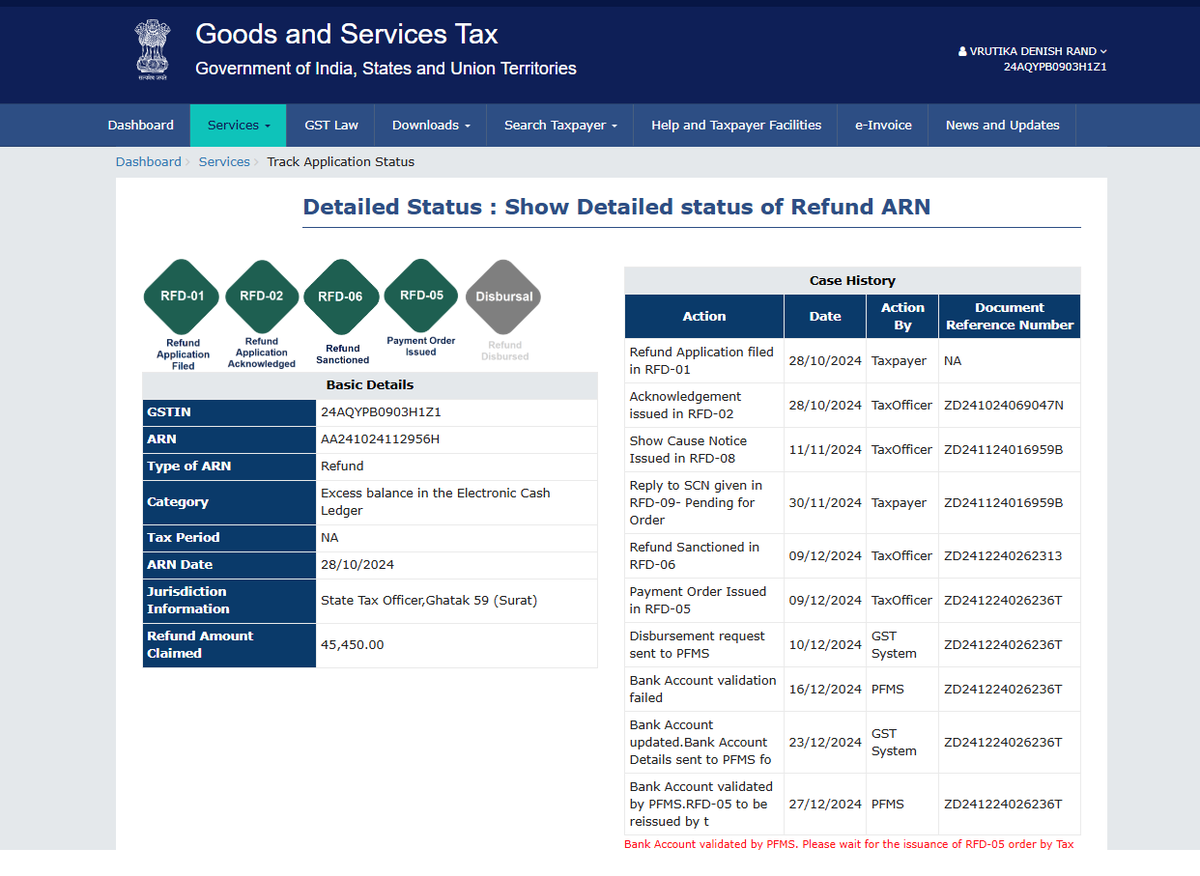 ca_baweja's tweet photo. @cbic_india @StateGSTGujarat @nsitharaman @PMOIndia REFUND SANCTIONED IN 2024 BUT NO DISBURSEMENT YET IN FEB 2026. NO RESPONSE ON EVEN GST HELPDESK. NO FUNDS, NO EASE OF DOING BUSINESS. https://t.co/eIze1DkqEe