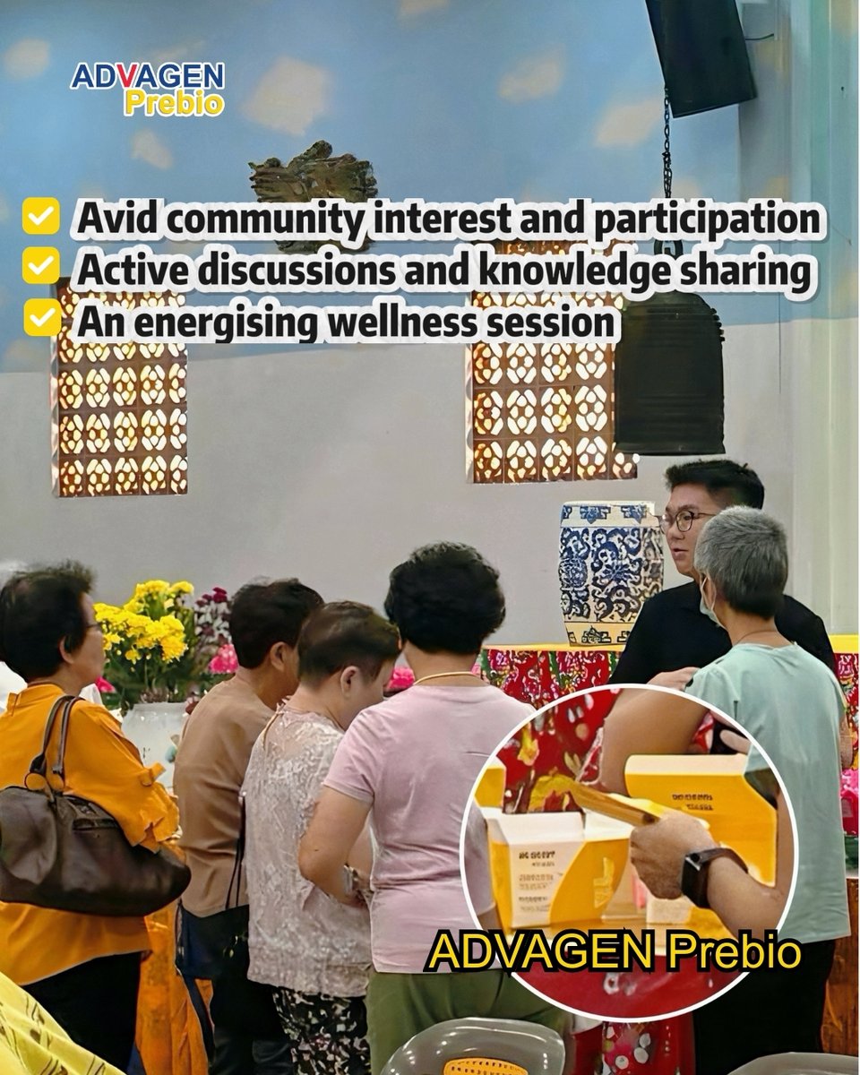 advagenltd's tweet photo. A fulfilling morning of community wellness sharing.🌿✨

We connected with participants to discuss mindful eating habits and practical tips to support digestive comfort, especially during festive seasons. 🧧🍽️
#GutHealth #Digestion #Wellbeing #Prebiotics #Supplements https://t.co/IJE77KB0Fx