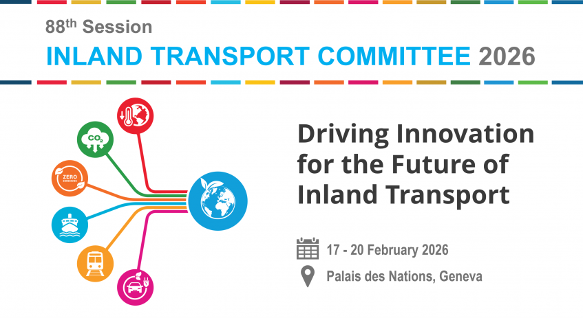 UNECE's tweet photo. #Innovation, #automation and #digitalization will be at the centre of discussions of @UNECE’s Inland #Transport Committee (17-20 Feb. @UNGeneva)

The Committee is the main @UN regulatory body for road, rail &amp; inland waterway transport

➡️https://t.co/WwIZMwUYix https://t.co/qJIv5fqNOr