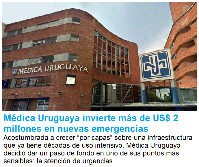 BuenasUruguay's tweet image. 🇺🇾Médica Uruguaya lleva adelante varias obras este 2026, que incluyen la construcción de una emergencia pediátrica de 460 m2, la ampliación de la emergencia de adultos y una reorganización completa de accesos, servicios y circulación de ambulancias...
➕ℹ️infonegocios.biz/nota-principal…