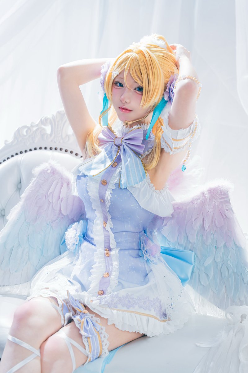 RT @n0a0128: cos/絢瀬絵里 ホワイトデー編 覚醒後🩵 #ガチ天使達の