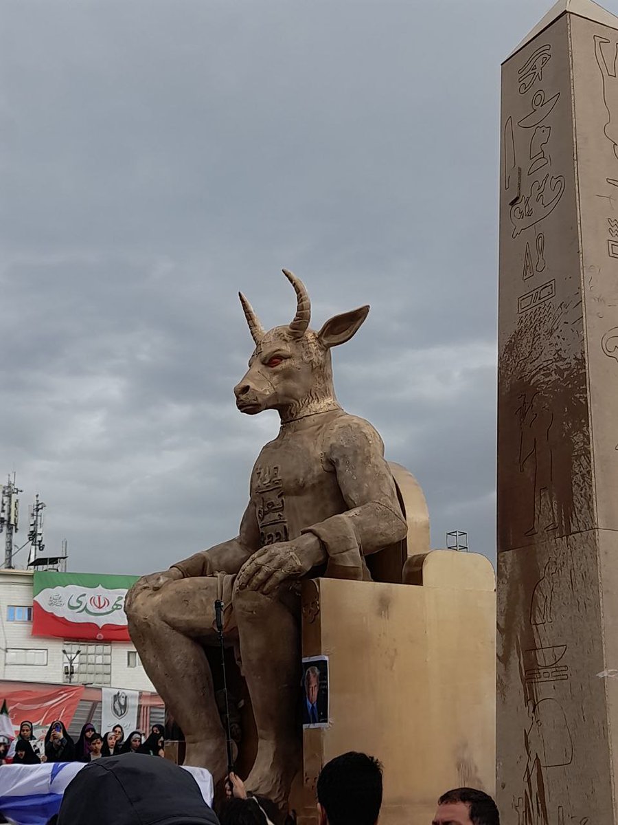 7sardar7's tweet photo. ranian protesters burned an effigy labeled #Baal, depicted with a Star of David and portrayed as a satanic figure, while chanting “Death to Israel.” https://t.co/S0xyuvwcsL