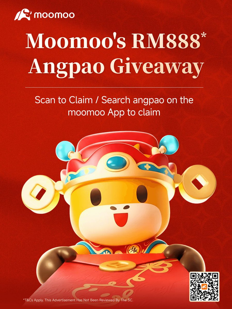 theyamato_'s tweet photo. moomoo CNY Angpao Giveaway For All Malaysia💰 
Everyone Gets a Share!Up to RM888* to Win, Random Lucky Draw for Fractional Shares &amp; Stock Vouchers!

#moomooCNYAngpao #moomooMalaysia #MalaysiaInvestment #PersonalFinance #USStocks #moomooInvite #Penang #2026InvestmentOutlook https://t.co/31VE7yib3m