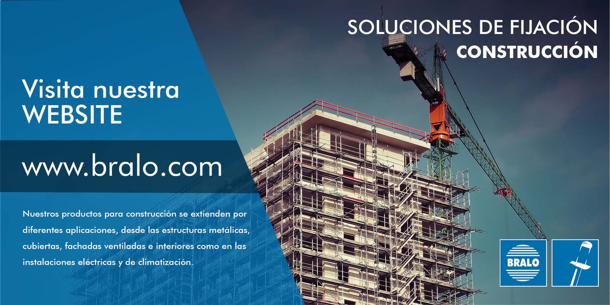 BRALO_es's tweet photo. En construcción, la seguridad y la fiabilidad lo son todo.
En @BRALO_es desarrollamos soluciones de fijación de alta resistencia para fachadas, cubiertas, HVAC, estructuras metálicas y más.
Innovación, soporte técnico y productividad en cada proyecto:
👉 https://t.co/47DSFEEPEp https://t.co/O45UN1Khz1