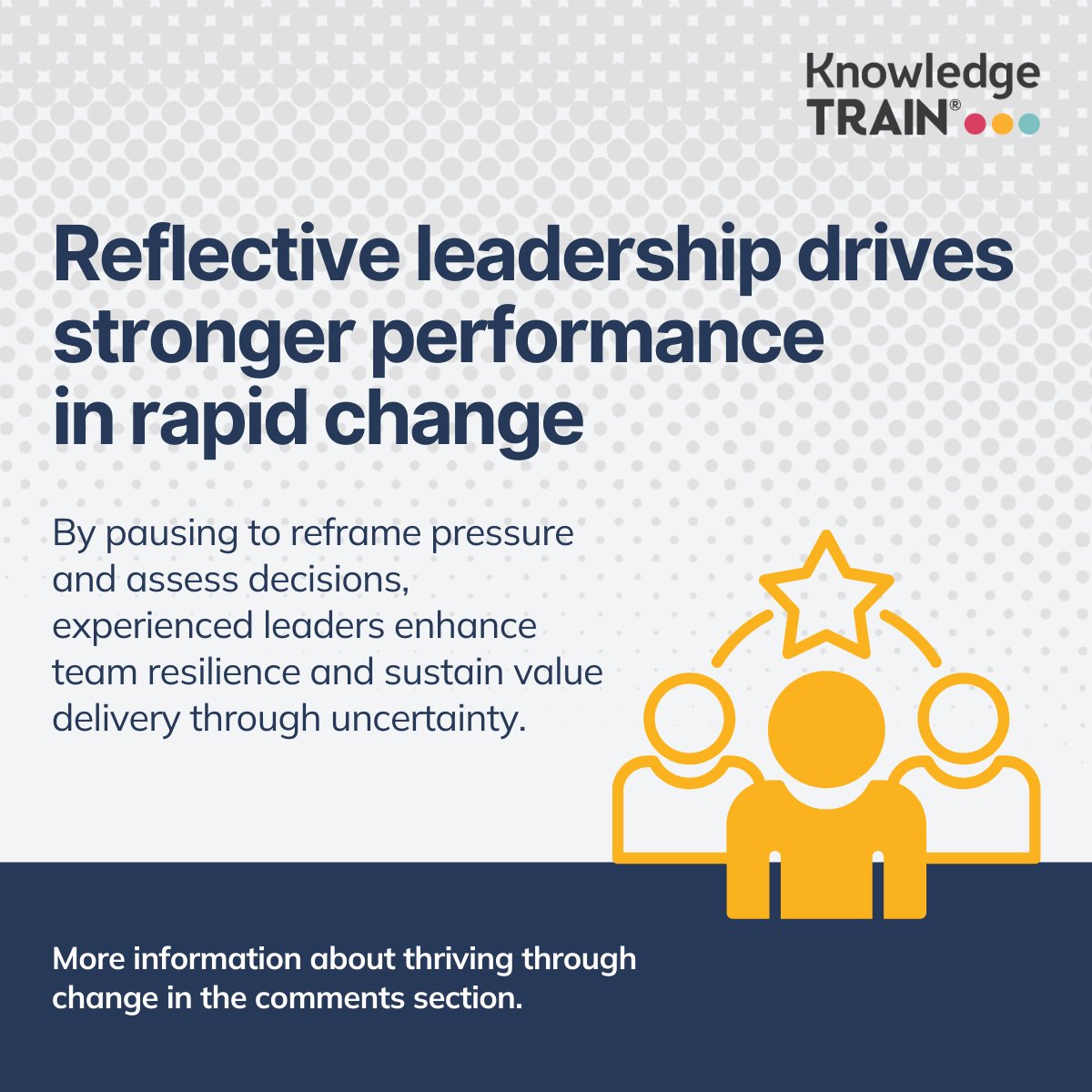 KnowledgeTrain's tweet photo. Thriving in change takes reflection, not guesswork. Hear Luz Flores Lee share senior leadership habits in our #KnowledgeTrain webinar: https://t.co/Pyti6Q4svs #Leadership https://t.co/c7u6gba98w