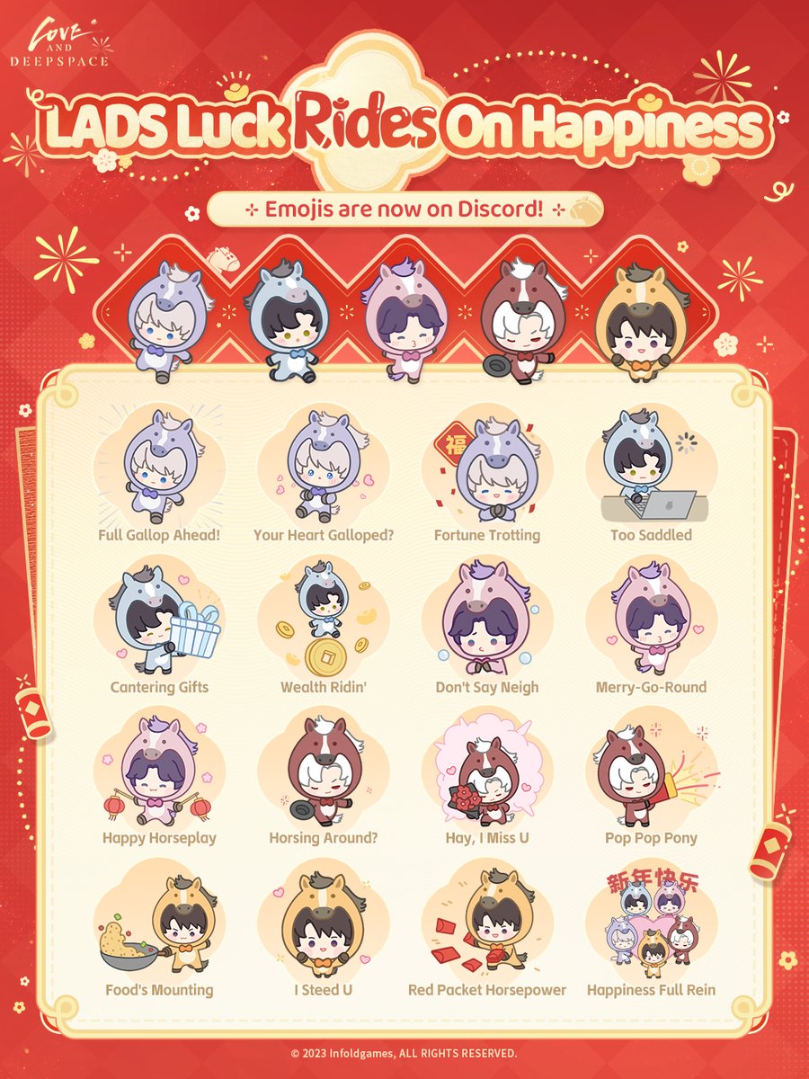 Love and Deepspace | EmojiLittle "Horses" have arr...