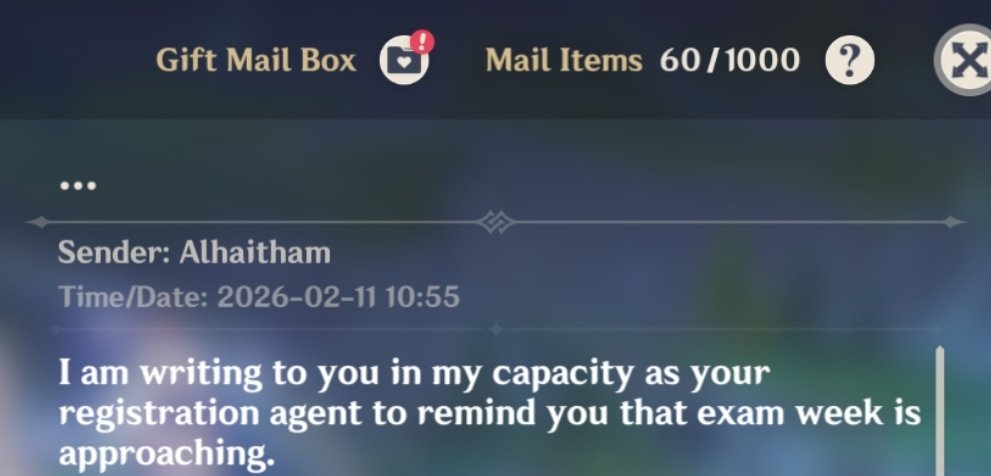 I HAVE AN EXAM NEXT WEEK, CAN YOU NOT????