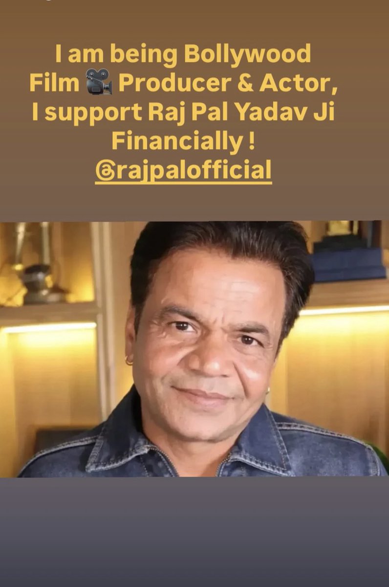 sbhamare's tweet photo. I am being Bollywood Film 🎥 Producer &amp; Actor, I will definitely help him financially ! 💯👍❤️🙏 @rajpalofficial

#rajpal #rajpalyadav #ShantanuBhamare #bollywood #Producer #Actor #ActorLife https://t.co/zdHMNI61kb