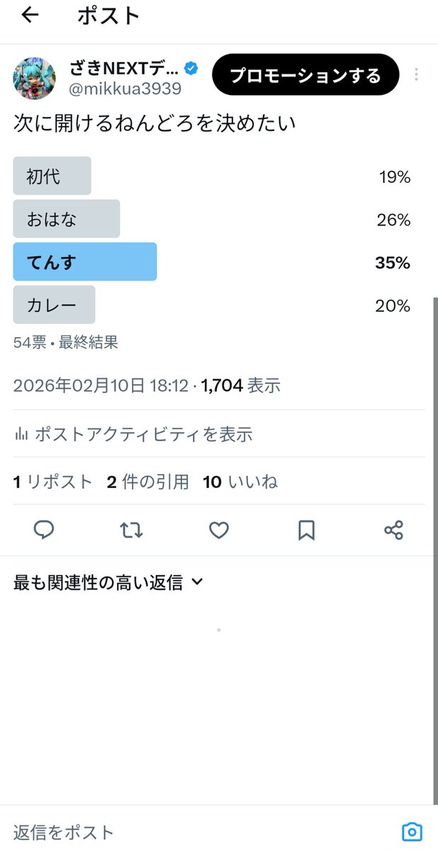選ばれたのはテンスでした！ 後日開封の儀を行います🌟