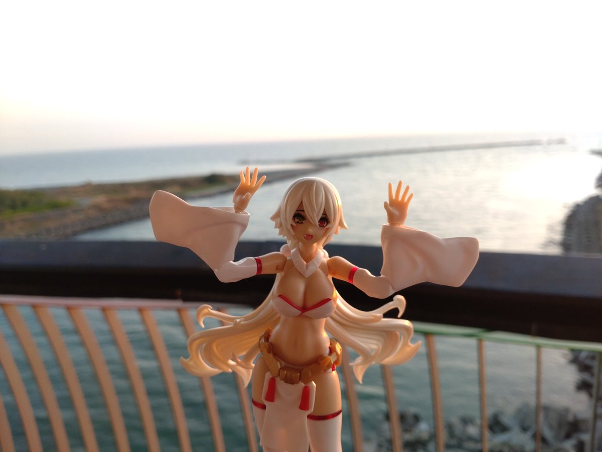 code_kaguya's tweet image. "わーい（ ﾟ∀ﾟ ）
海だにゃー！"