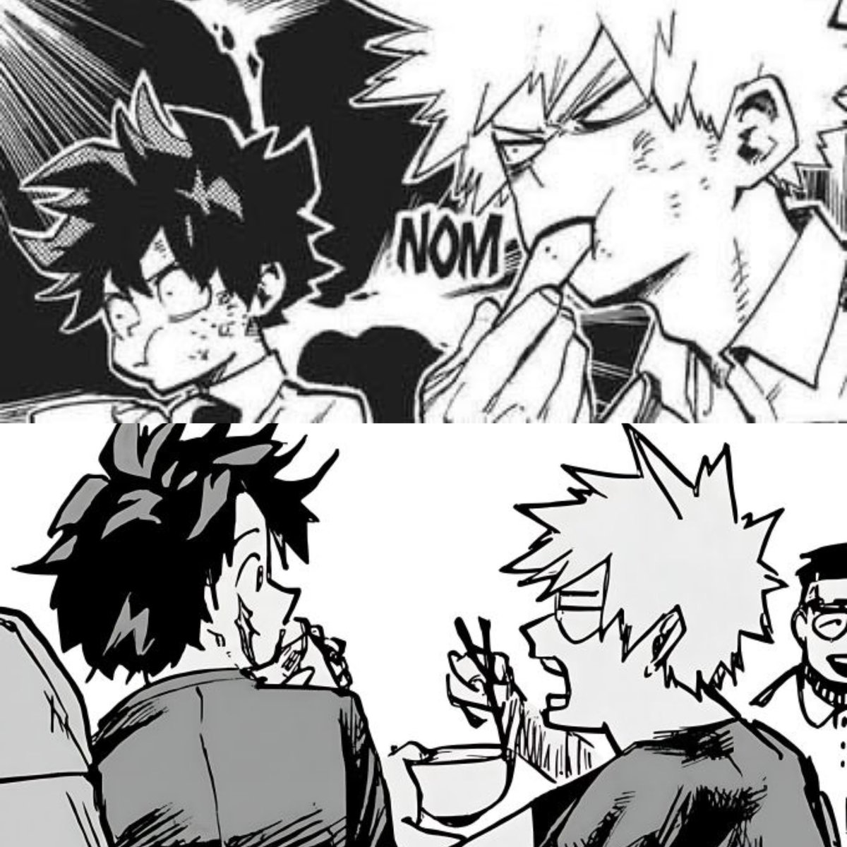 frecklebomb's tweet photo. teen and adult bkdk eating together https://t.co/dC58L4JwDo