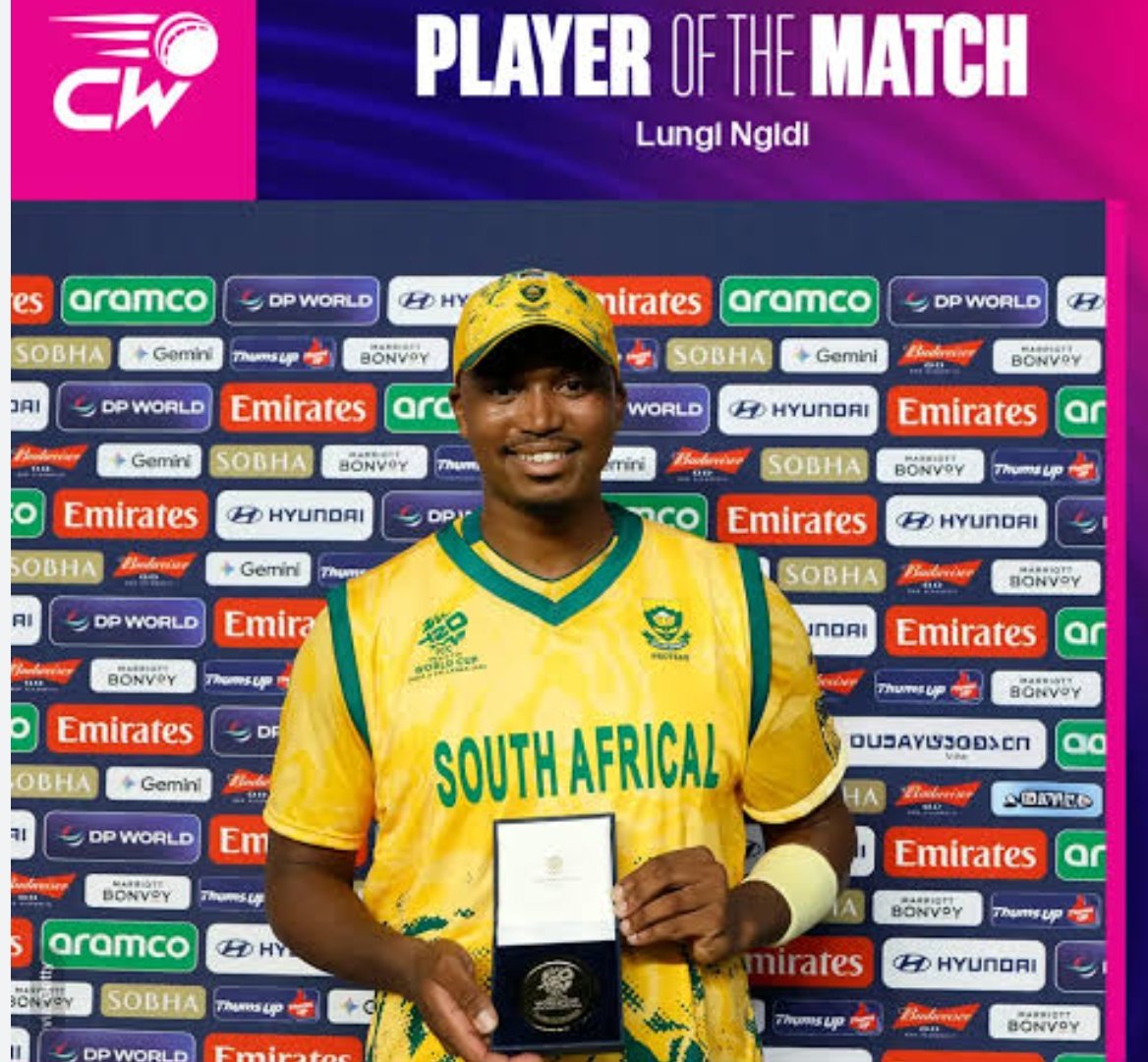 BabluCh31201102's tweet photo. LUNGII NGIDI GOT POTM AWARDS AGAINST AFGANISTAN.
#T20WorldCup2026 #T20WC2026 #AFGvSA #AFGvsSA #NoorAhmad #Gurbaz #Omarzai #KeshavMaharaj https://t.co/roLD2t3zRP