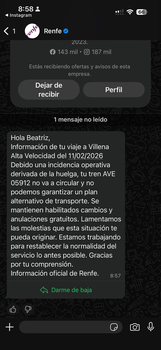 bea_fut's tweet photo. @Inforenfe @oscar_puente_ Dos trenes me he comprado para hoy, dos trenes cancelados. Podríais al menos decir cuáles van a salir https://t.co/lj4Av79OVq