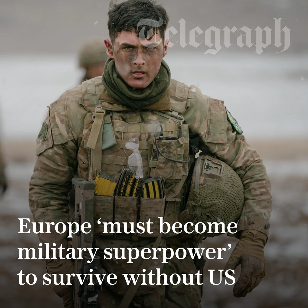 🔴 Europe must become a military superpower to survive without the United States, the former head of Britain’s Armed Forces has warned.

Find out more ⬇️
telegraph.co.uk/world-news/202…