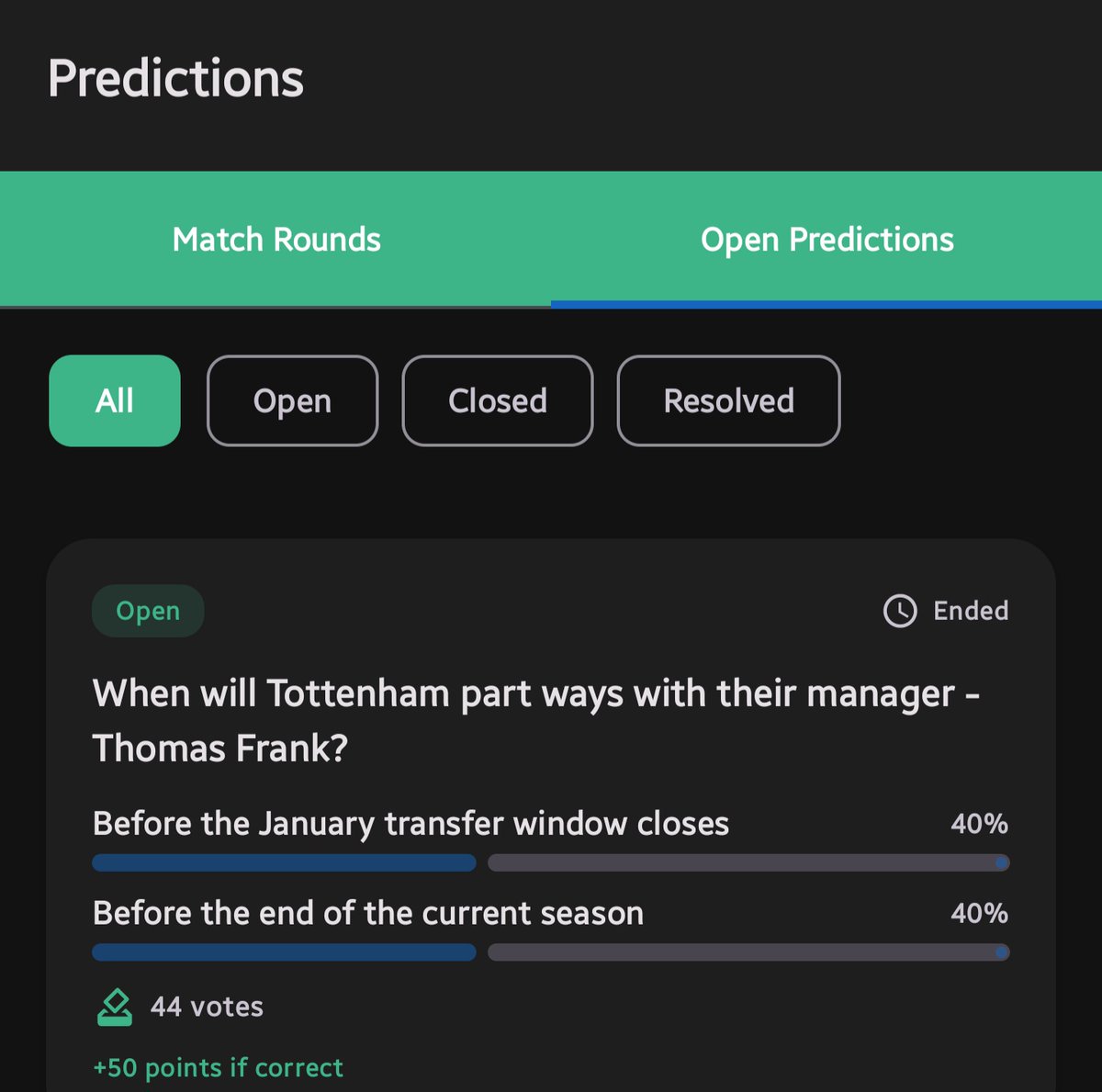 olemarkets's tweet photo. Thomas Frank sacked!
Some predicted. Some hesitated.
If you saw it comingโฆ you know where to be next time. ๐๐ฅ
#PredictTheGame #OleOleh https://t.co/ZdZIeWN4Mp