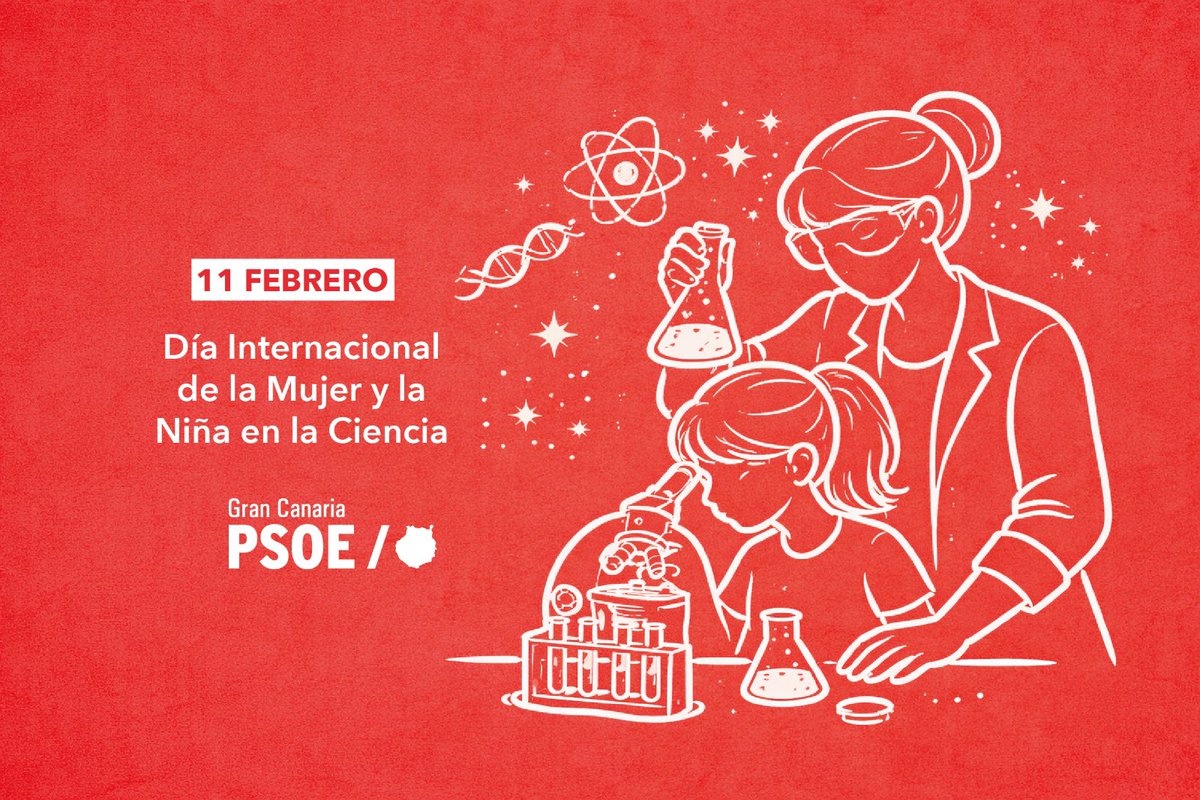 👩‍🔬 Hoy, 11 de febrero, se celebra el Día Internacional de la Niña y la Mujer en la Ciencia. 

Defender la igualdad es garantizar que niñas y mujeres tengan las mismas oportunidades en la investigación, la innovación y el conocimiento.