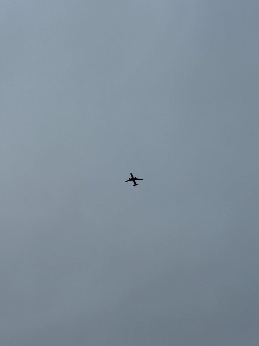 冬空、飛行機見上げました