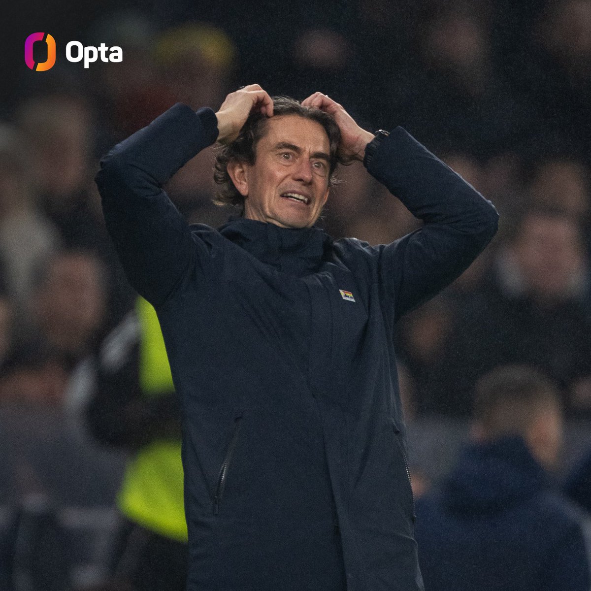 OptaJoe's tweet image. 1.12 - Thomas Frank has averaged 1.12 points-per-game as Tottenham Hotspur boss in the Premier League (29 points in 26 games), the lowest rate of any Spurs manager with 5+ games in the competition. Unsustainable.