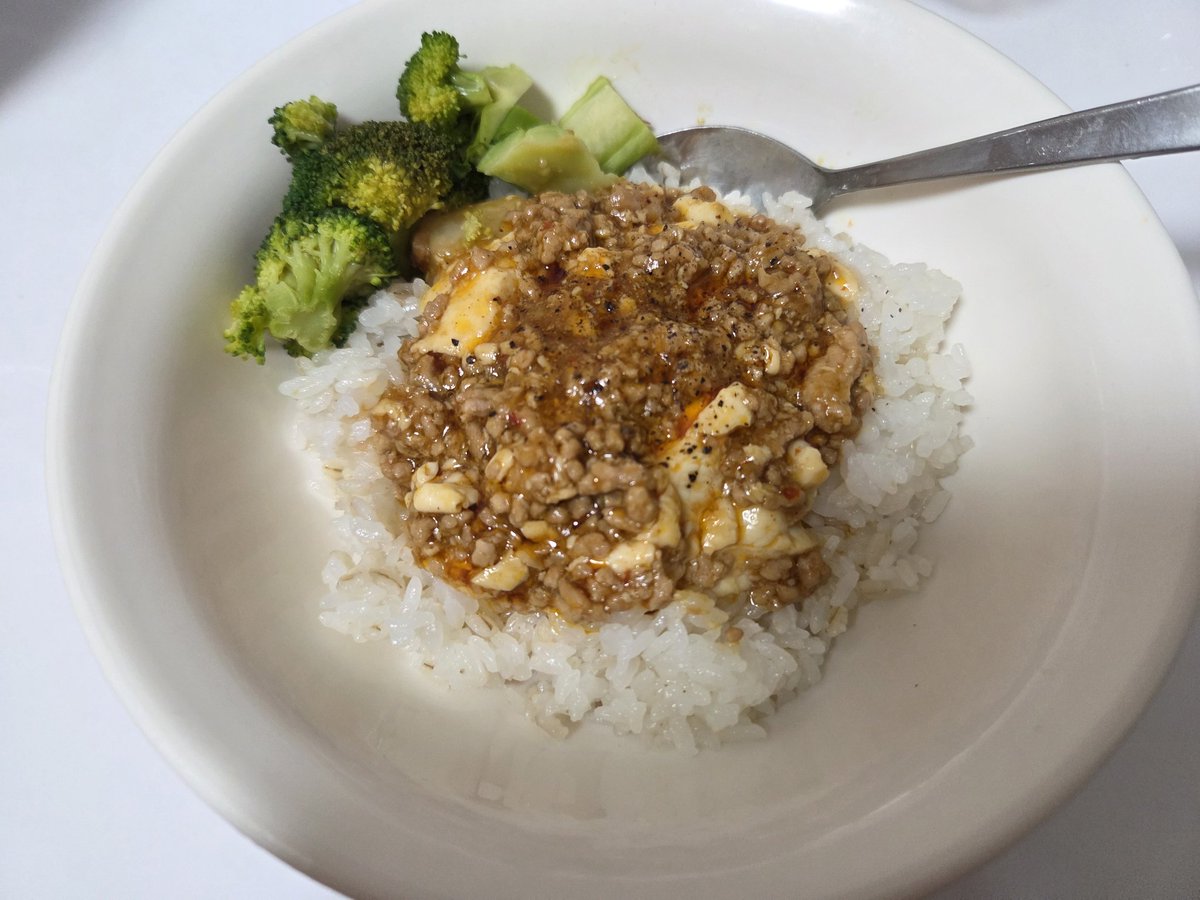 麻婆豆腐
テッカテカでわろてる、油多かったかも　#モコゴハン