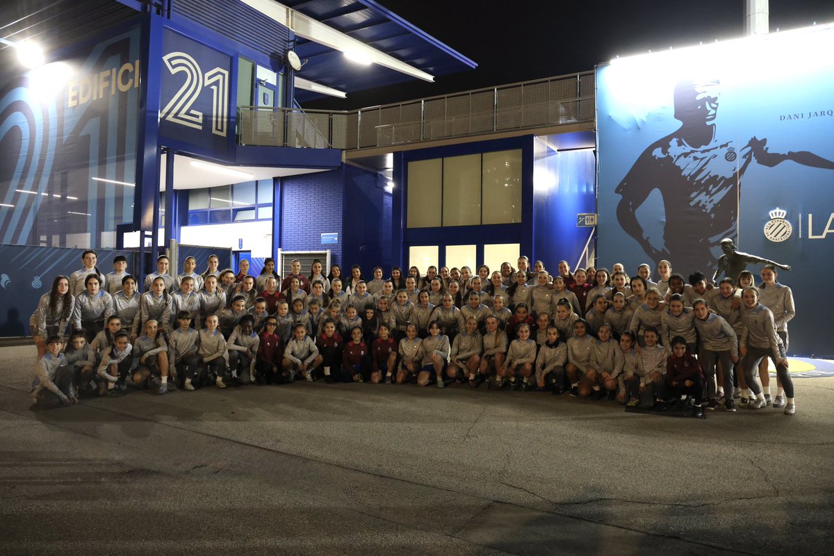 RCDE_La21's tweet photo. 🏆Ahir vam disputar la RCDE League, on participen tots els equips femenins de #La21. 
Va ser una jornada molt especial! 💙🤍
#RCDEFem https://t.co/WbPxpDqrya