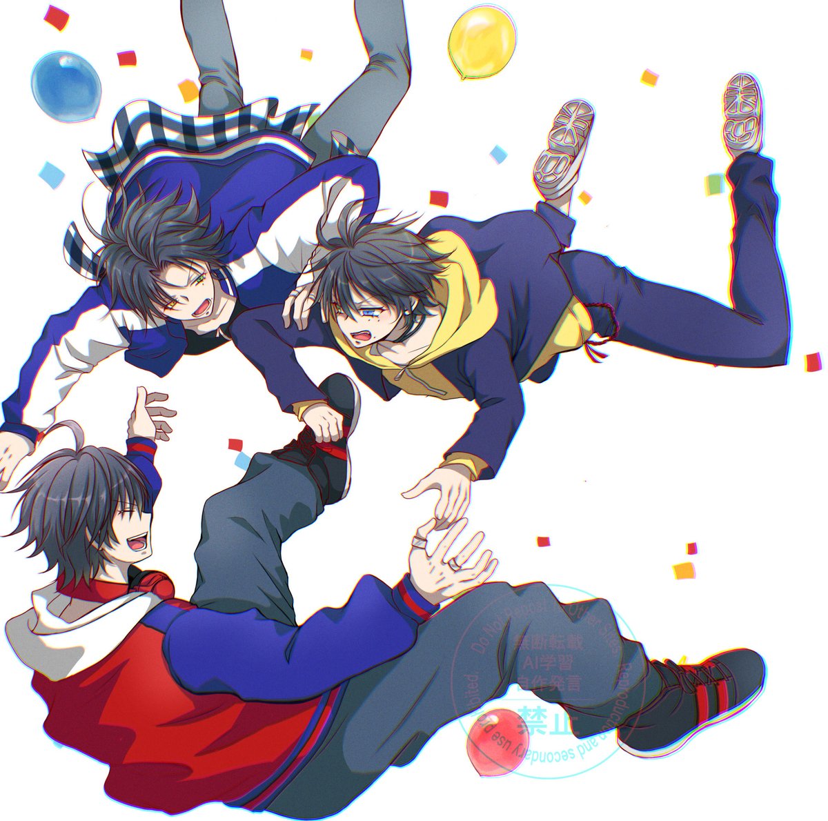 3兄弟❤️💙💛