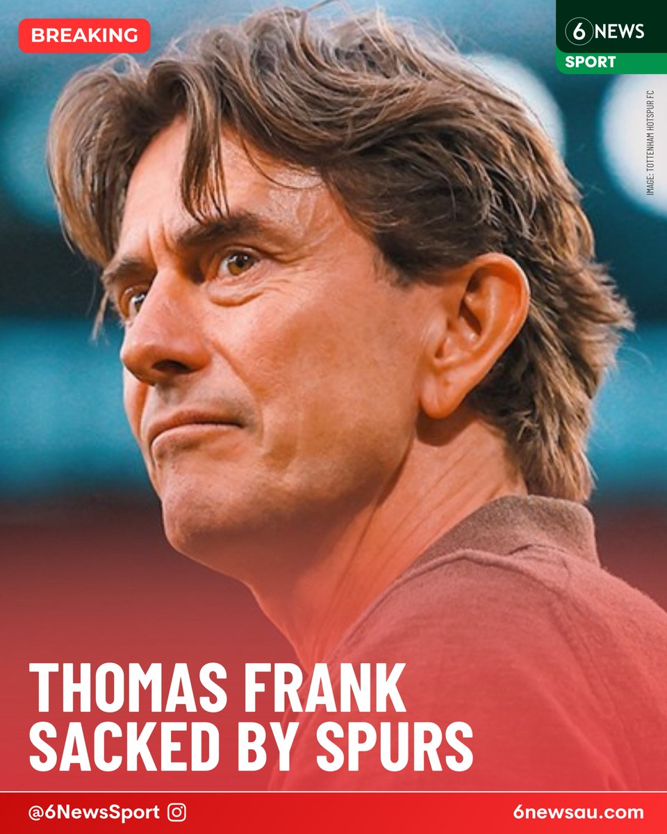 #BREAKING 🚨 Thomas Frank has been sacked by Tottenham Hotspur FC hours after a home loss to Newcastle, with the club now just five points above the relegation zone in the English Premier League