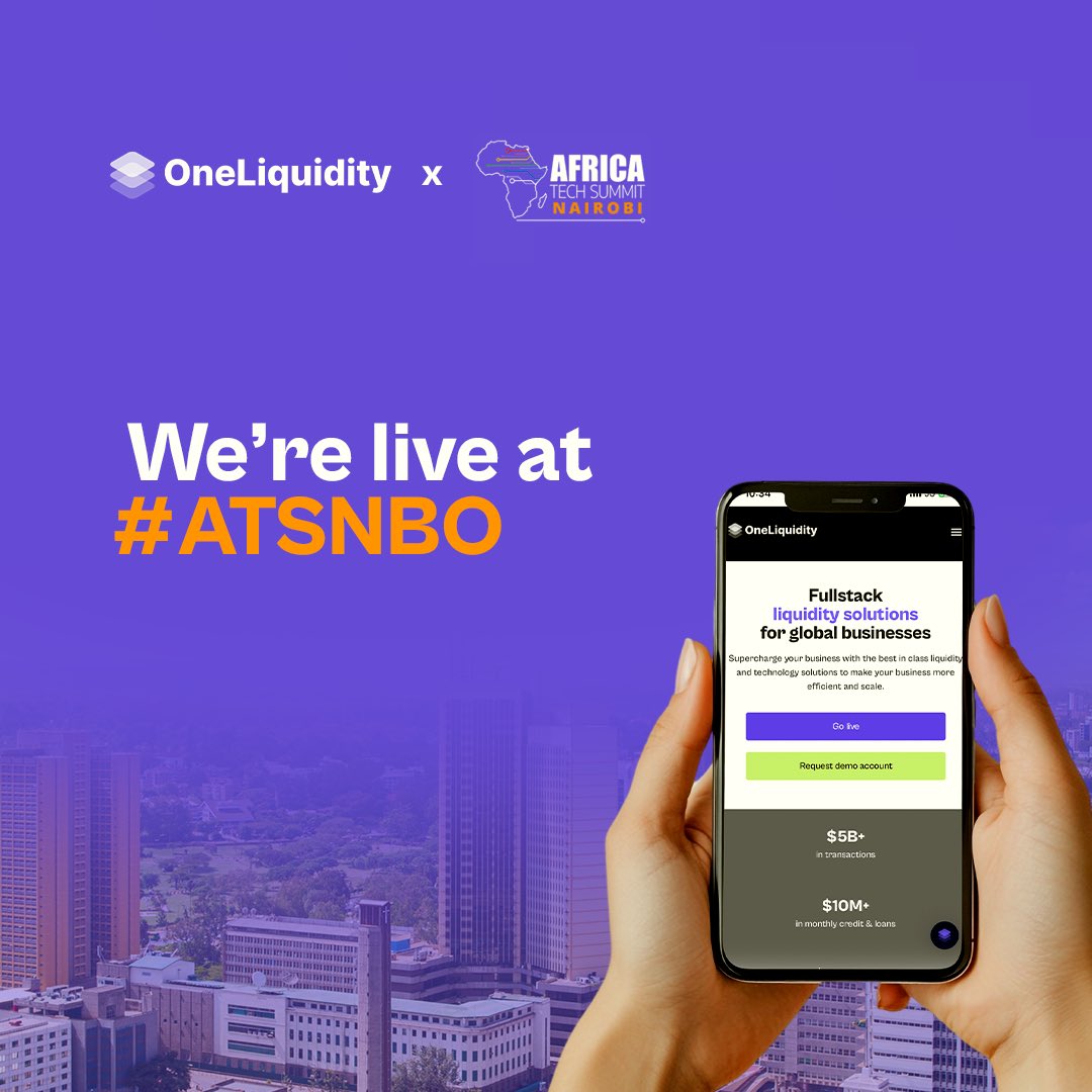 oneliquidityhq's tweet photo. We’re live at #ATSNBO 🚀
Building across borders? Need seamless liquidity and stablecoin rails that actually scale? We’ve got you.
Stop by our booth at @AfricaTechSMT Summit Nairobi and let’s power your next phase of growth.
#AfricaTechSummit #ATSNBO #OneLiquidity https://t.co/eRUZCBqGl6