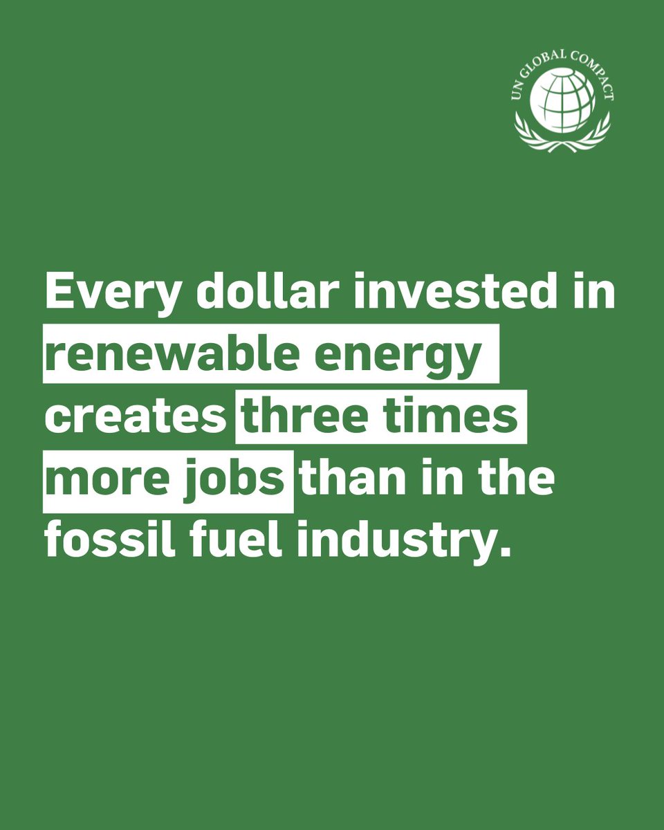 globalcompact's tweet image. Taking action on climate change is not only the responsible choice — it’s a strategic business imperative for long-term growth and stability while creating value for people, planet and business.

#ClimateAction #SustainableBusiness #UNGlobalCompact