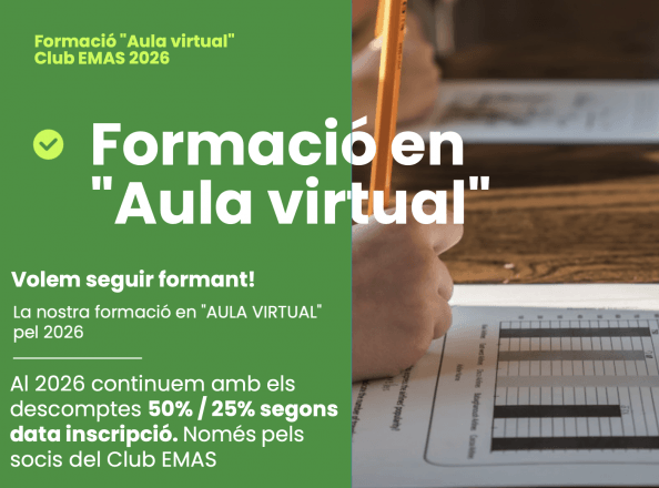 clubemas's tweet photo. Consulta tota la formació programada pel @clubemas al 1r semestre. Els socis gaudeixen de fins el 50% de dte. Tota la info a https://t.co/IlvcY8bN3h
Si ets, #EMAS, o estas en procés de ser-ho, feste'n soci de @clubemas Descomptes per l'alta al 2026 fins el 28/2! https://t.co/gQlQtwjWdM