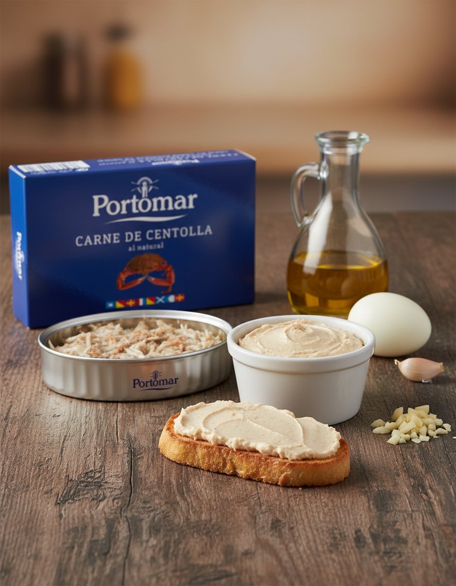 Prepara un paté gourmet en un instante 🦀

Con carne de centolla Portomar, un toque de ajo, buen aceite de oliva y huevo cocido, conseguirás un paté cremoso y lleno de sabor a mar. ¡Ideal para un aperitivo especial!

#ConservasPortomar #Portomar