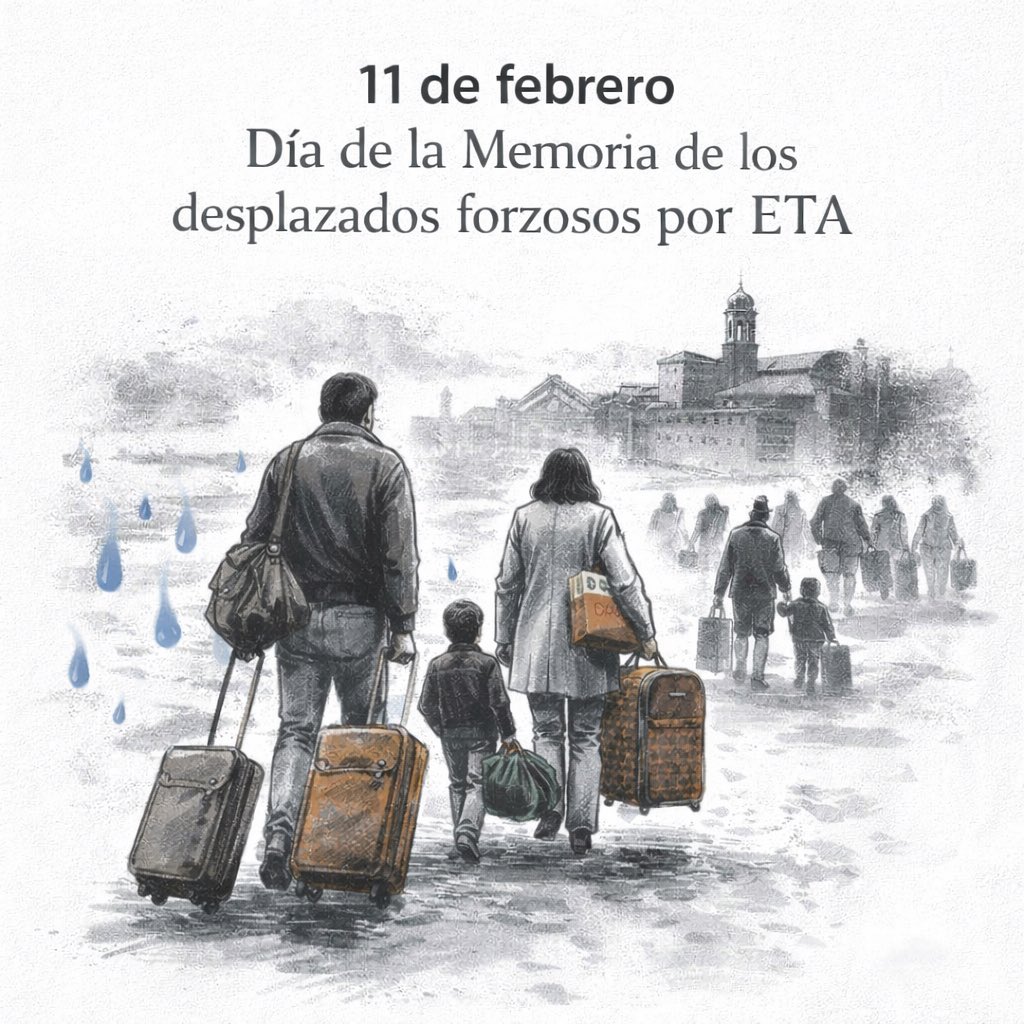 Hoy recordamos a de quienes fueron obligados a dejar su hogar por el terrorismo de ETA. España no puede olvidar lo que ocurrió ni a quienes lo sufrieron.

Los pactos de Sánchez y Chivite con EH Bildu y la salida de prisión de asesinos como “Txeroki” envían un mensaje