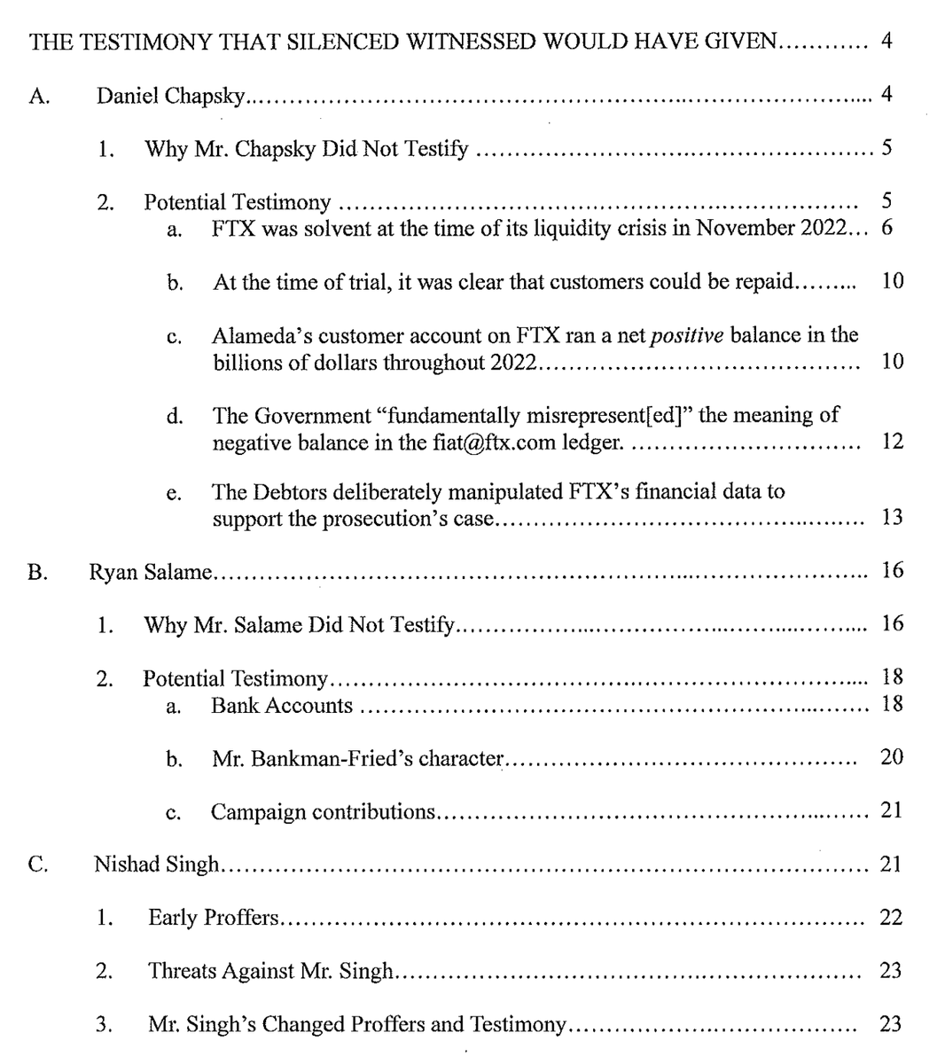 SBF_FTX's tweet image. New evidence shows that Biden's DOJ threatened multiple witnesses into silence or into changing their testimony. My conviction should be thrown out.

Judge Lewis Kaplan should recuse himself from this motion. Given his pattern of prejudging defendants—including me, @rsalame7926,…
