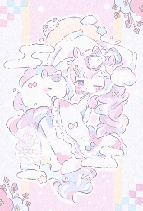 #私はこういう絵を描いています ふわふわいっぱい