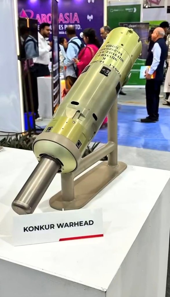 AjayshreeSamby3's tweet photo. KONKUR ATGM warhead by #SolarDefence supplied over 11,000 to @bharat_dynamics for final assembly. https://t.co/B6AcE4uD4i