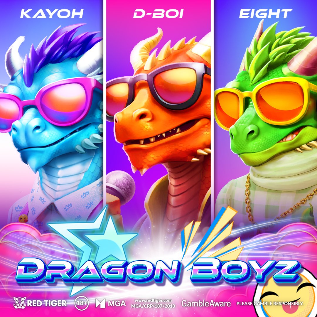 RedTigerGaming's tweet image. We all have a favourite, so be honest… who’s your crush? 😏

💙 Kayoh, the brains
❤️ D-Boi, the smooth operator
💚 Eight, the lucky charm

DRAGON BOYZ | 19.02.2026

#RedTiger #DragonBoyz #MeetTheBand #RedTigerSlots

🔞 | GambleAware.org | Play Responsibly