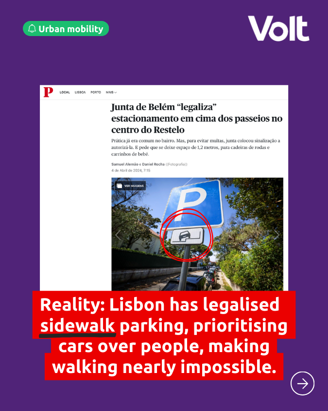 VoltEuropa's tweet photo. Every European deserves to live in a city that is green, active, and accessible. 

At Volt, we defend EU-level coordination of transport infrastructure – join today to make that happen  https://t.co/WooMUwMhkp 💜 

With @VoltPortugal 🇵🇹🇪🇺 https://t.co/eZdCRykWbJ