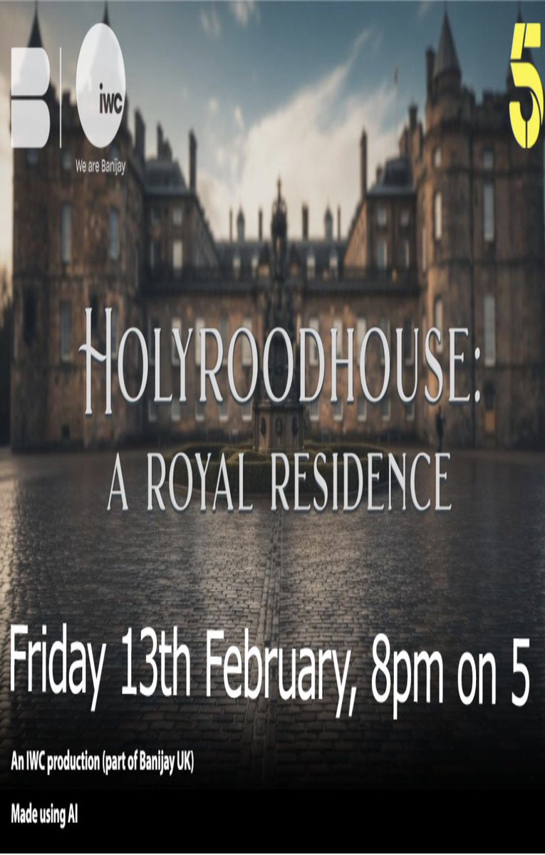 ENortonHistory's tweet image. I’m thrilled to be back on Channel 5 this Friday at 8pm, on Holyroodhouse: A Royal Residence @channel5_tv #holyrood #holyroodhouse #channel5 #holyroodpalace #kingofscots