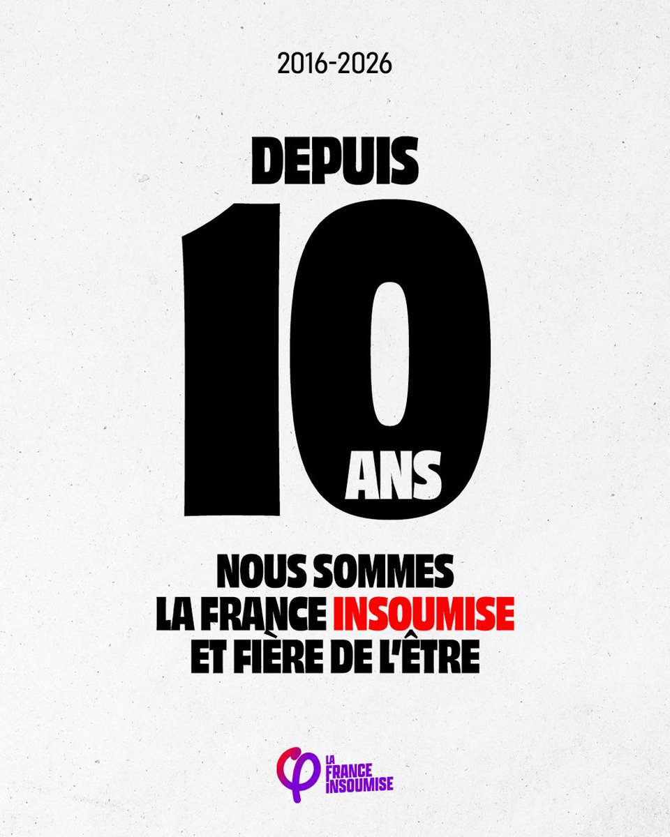 Avec LFI, la France est le SEUL pays d'Europe, et même d'Occident, à disposer d'une gauche de rupture avec une audience de masse. Pour l'ordre établi, son existence est inacceptable. Pour nous, c'est un acquis historique, un outil indispensable pour la victoire du camp populaire.