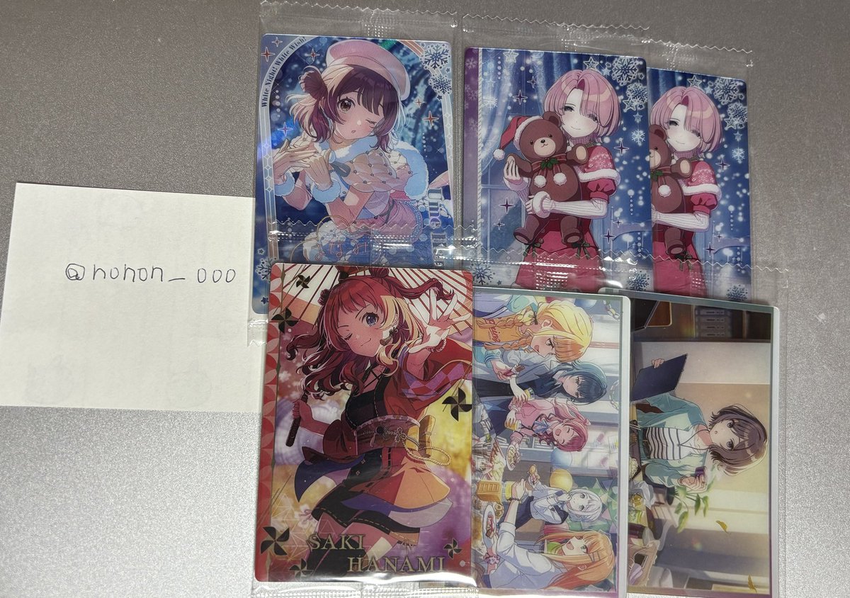 nonon__000's tweet photo. 【交換】 学園アイドルマスター 学マス ウエハース

譲:千奈、莉波、咲季、ことね、手毬、麻央、佑芽2、おい、来てやったぞ2
過去弾 佑芽、麻央、咲季、サポカ

求:SR、N星南、N広、N清夏、あなたたちのことが好き
過去弾 クリスマスことね、広、清夏

郵送希望です。
お気軽にお声掛けください。 https://t.co/iRukQKAOLg