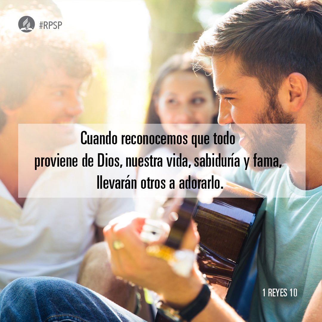 1Reyes 10
Hay mucha gente que procurará probar tu fe de diferentes maneras. Pídele a Dios que, cuando ese momento llegue: “Procura con diligencia presentarte a Dios aprobado, como obrero que no tiene de qué avergonzarse” Deja en alto el nombre de tu Señor. Dios te bendiga.
#rpsp