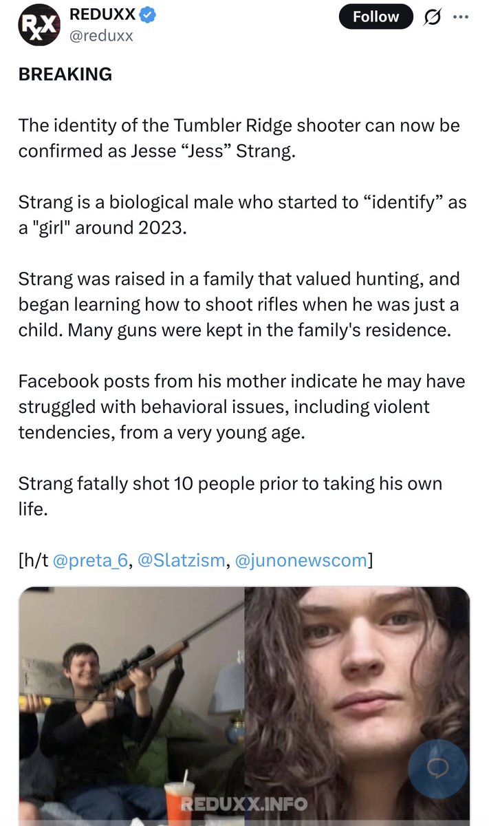 CarolineHans76's tweet photo. När media beskriver en manlig skolskytt som “kvinna” pga könsidentitet är det inte bara vinkling – det är felaktig rapportering. Själv-id får inte förvränga grundläggande fakta. Biologiskt kön är relevant i statistik, brott och samhällsdebatt. @sdriks  @BuschEbba @moderaterna https://t.co/Tlm5j2R8dv