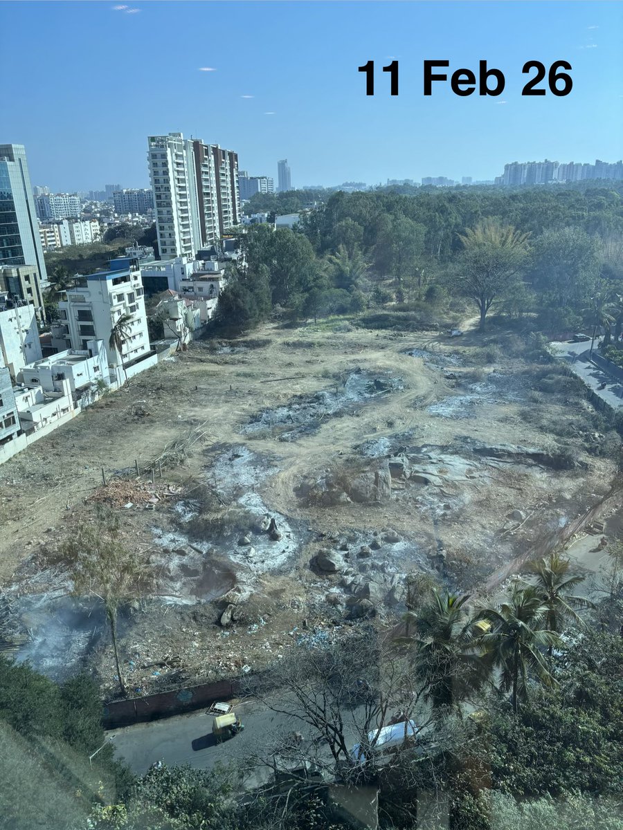 UsernaRandom's tweet photo. Heartbreaking. 💔

Within just one month, a lush green stretch full of trees has been reduced to stumps, and we all watched it happen. No outrage. No accountability. Just silence.
This isn’t “development.” This is destruction.
@ceo_karnataka @ChristinMP_ @karnatakaportf https://t.co/mCqk5P5UM2