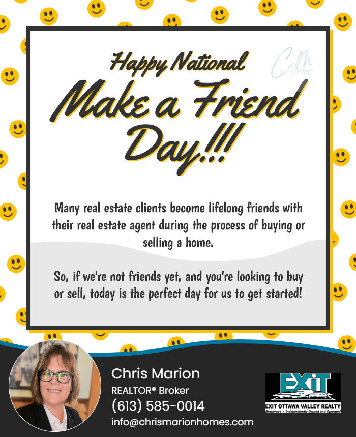 _chrismarion's tweet image. On National Make a Friend Day, remember—your realtor is your homebuying BFF! Let’s find your dream home &amp;amp; celebrate new beginnings together 🏡🤝 #NewHome #RealEstate #MakeAFriend #WelcomeHome