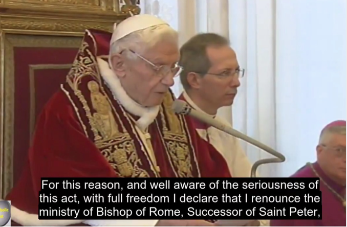 Benedict XVI was protecting the world from Bergoglio until he abdicated? Who knew?! 