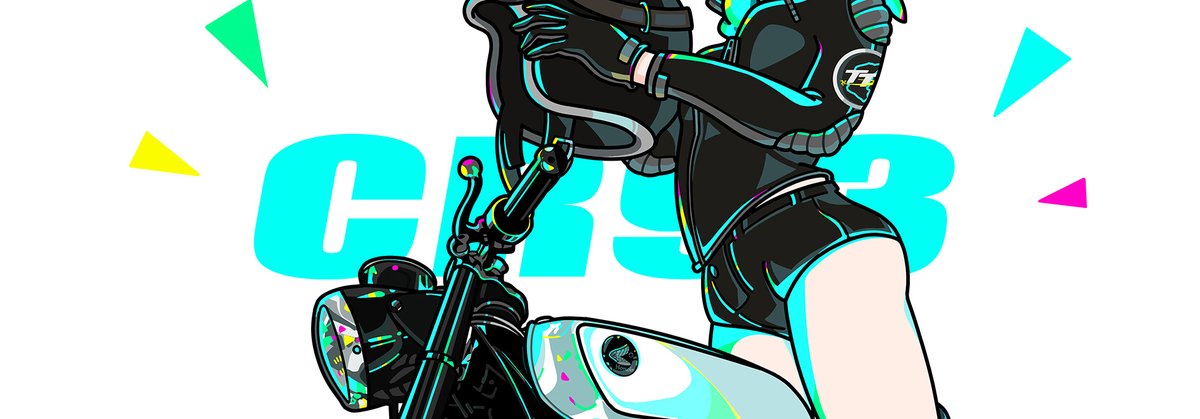 「いつまでも色褪せない キラキラなバイク! #CR93」|KAZUMA🏍️ﾊﾞｲｸｲﾗｽﾄﾚｰﾀｰのイラスト