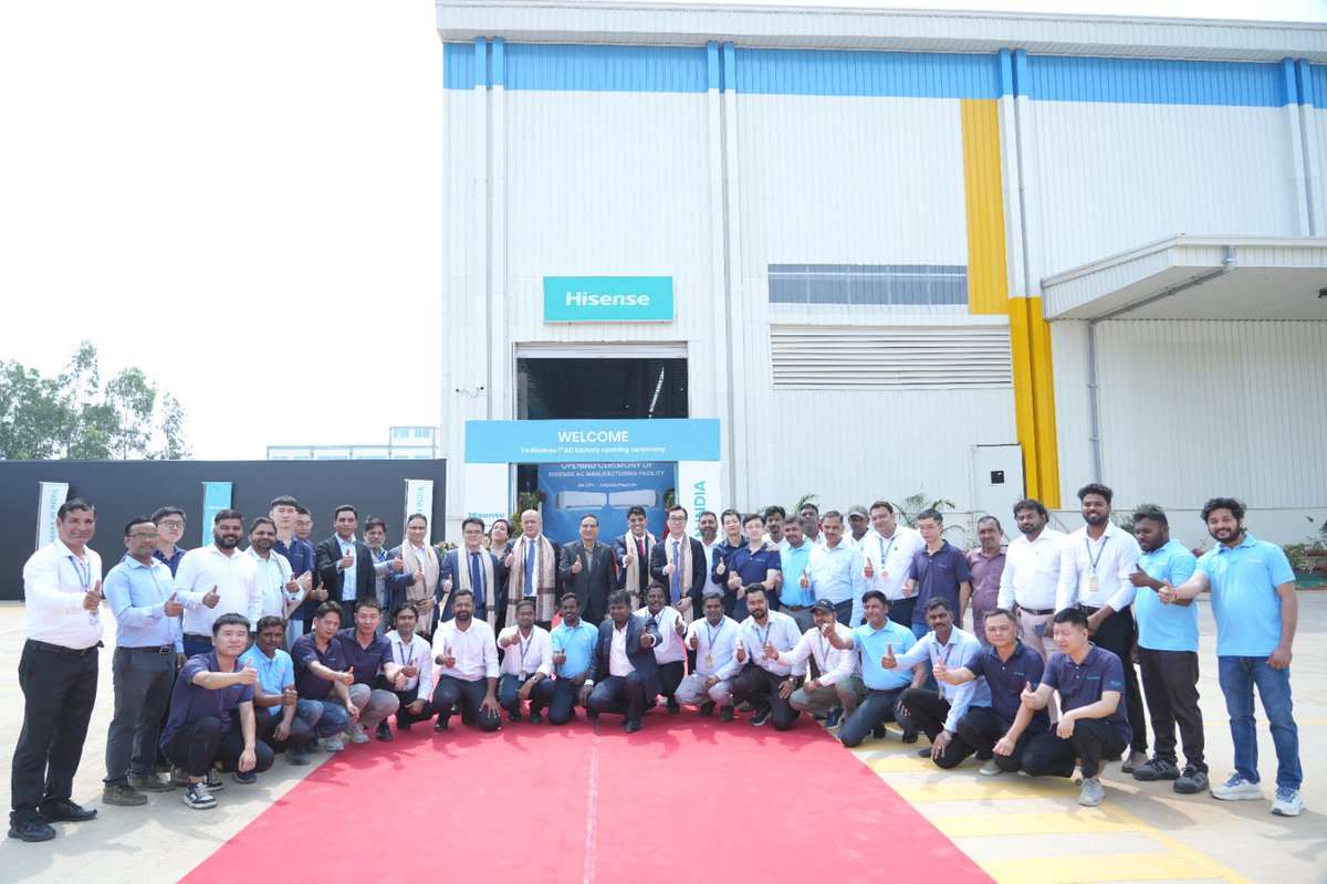 epack_durable's tweet photo. Proud moment for EPACK Durable 🎉
Dedicated Hisense facility commissioned at Sri City — spread across 10 acres with USD 30M+ investment.
Hisense’s first manufacturing footprint in India.
#EPACKDurable #Hisense #MakeInIndia https://t.co/1eQq9BiKMZ
