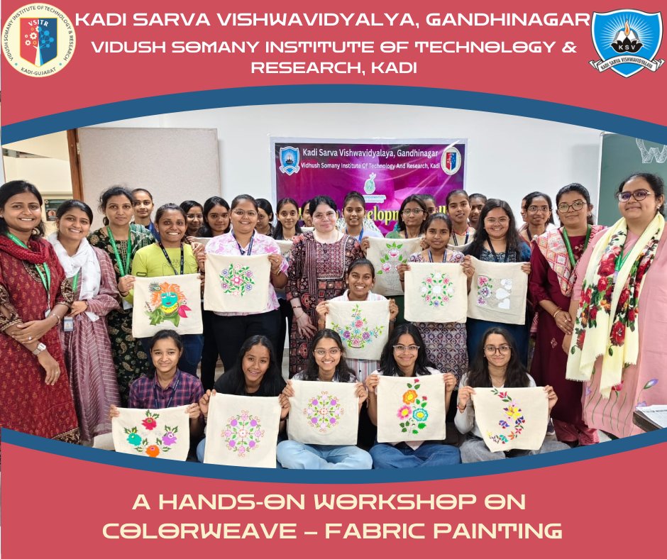 VidushITR's tweet photo. 🎨ColorWeave – Creativity Brought to Life!🎨

The ColorWeave – Fabric Painting Workshop, organized by the Women Development Cell, turned into a vibrant celebration of creativity, talent, and self-expression! 

#VSITR #KSV #SVKM
#ColorWeave #FabricPainting #WomenDevelopmentCell https://t.co/kVu4fB6X9c