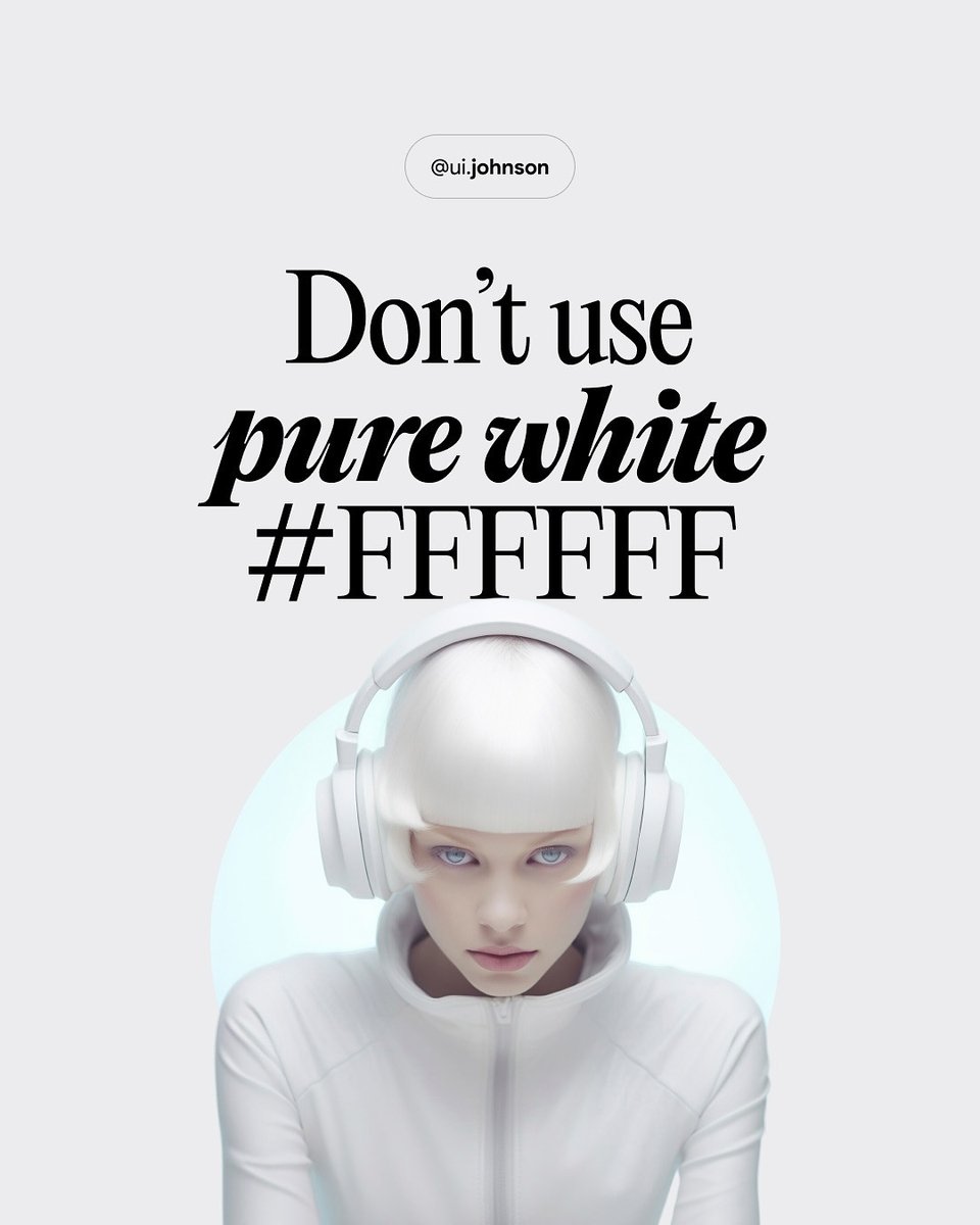 Pure #FFFFFF white?
Yeah… don’t.🧵