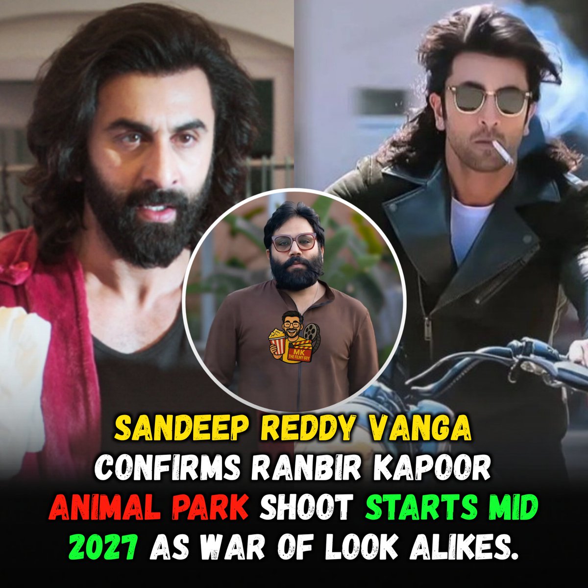 Sandeep Reddy Vanga confirms Ranbir Kapoor’s Animal Park shoot begins mid-2027!

The sequel features a "war between two look-alikes" with Ranbir in dual roles. Vanga promises it will be more aggressive than the first.

#AnimalPark #RanbirKapoor #SandeepReddyVanga  #MKTheFilmyGuy